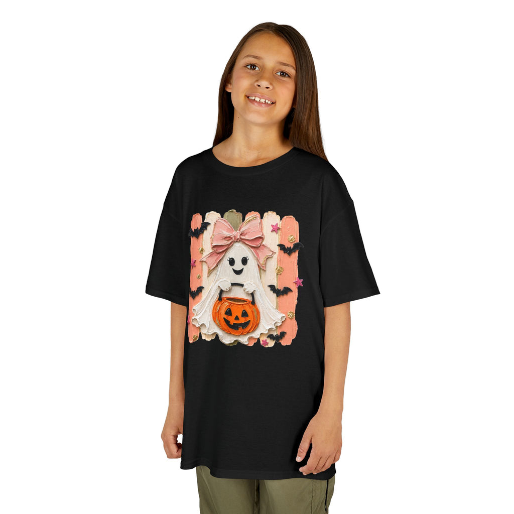 Cute Bow Ghost T-Shirt | Spooky Cute Halloween Tee | Cr8tive Designs