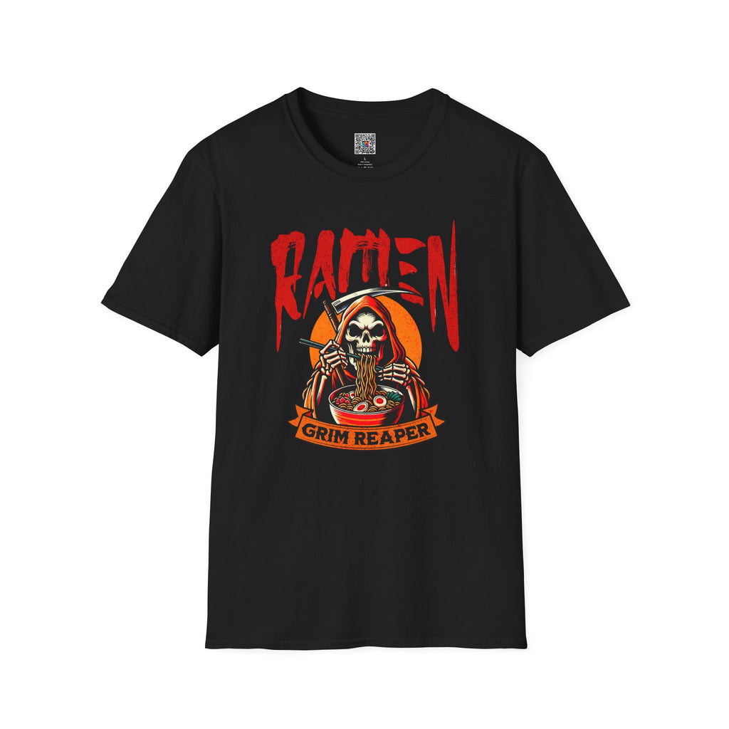 Ramen Grim Reaper T-Shirt | Skull Noodle Lover Tee | Cr8tive Designs