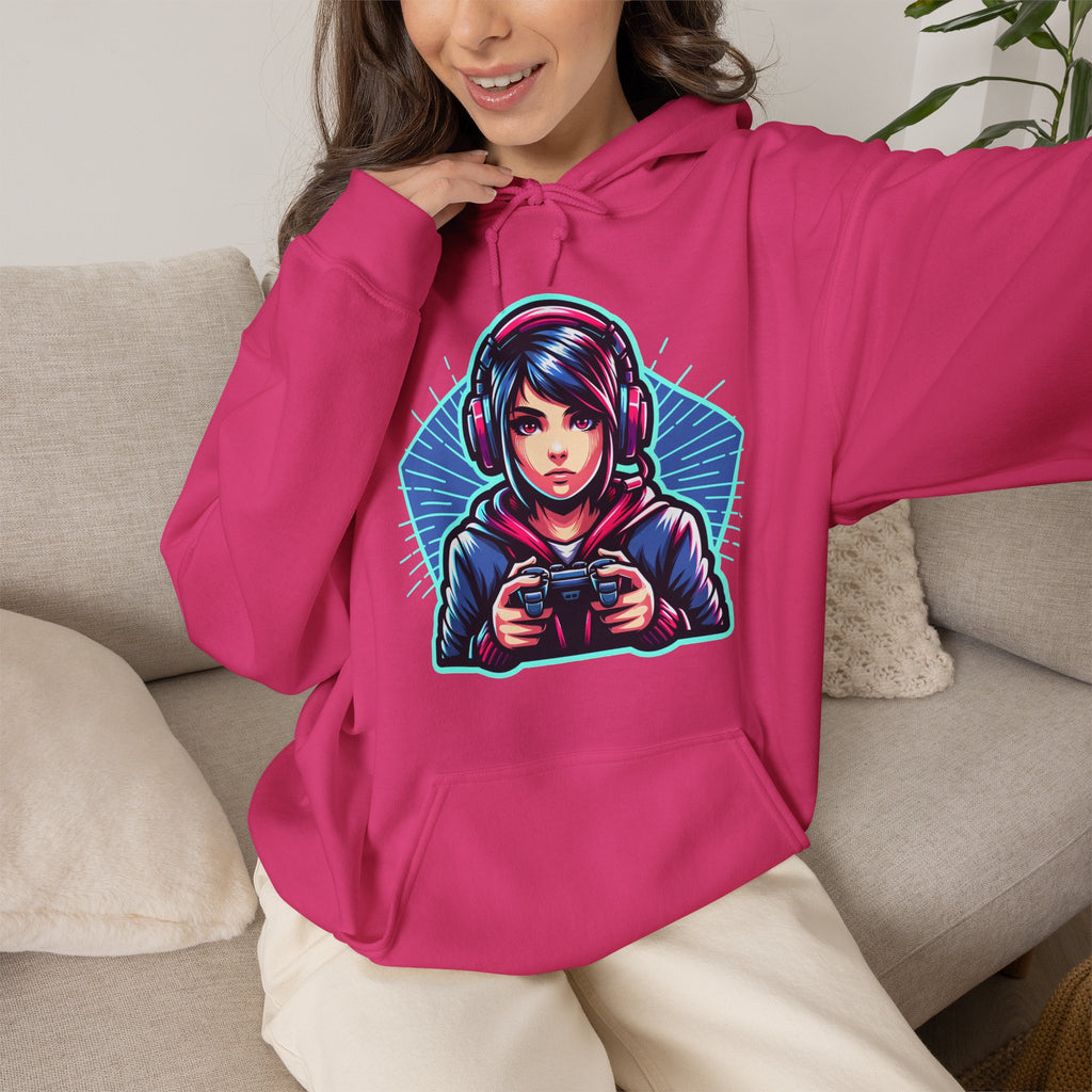 Gamer Girl | Neon Gaming Hoodie | Cr8tive Designs
