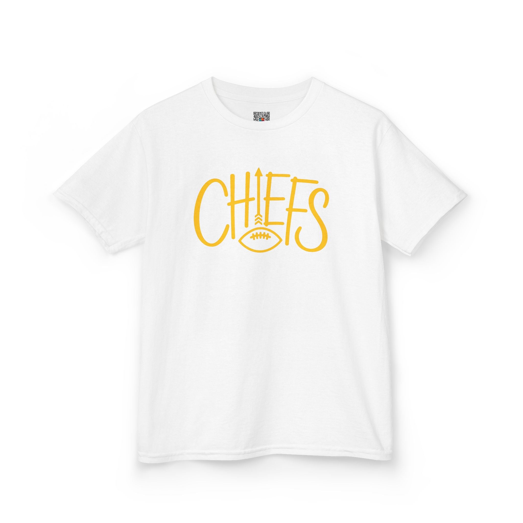 Chiefs Arrow Football Youth Shirt | Red and Gold Sunday Football Spirit Tee | Cr8tive Designs