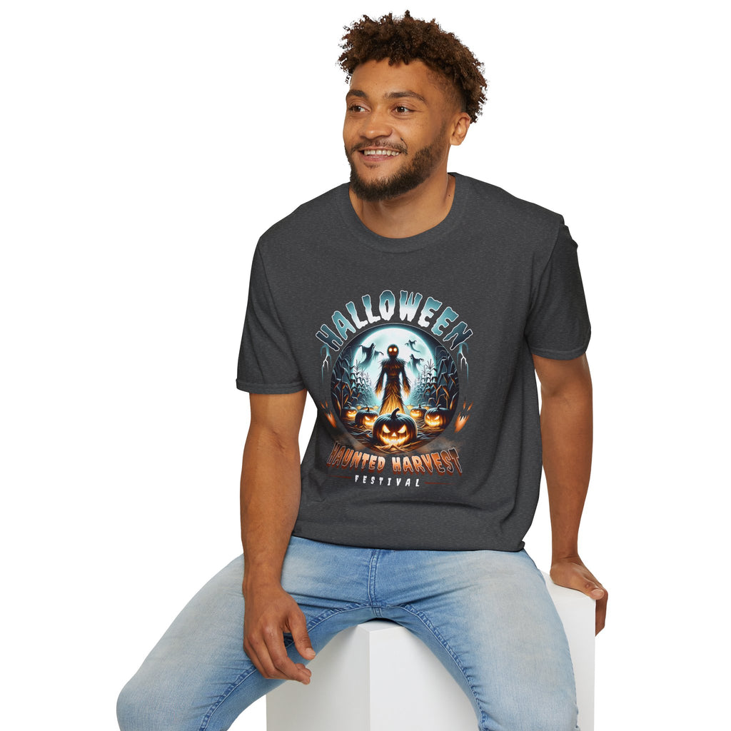 Halloween Scarecrow T‑Shirt | Creepy Pumpkin & Crows Graphic Tee | Cr8tive Designs