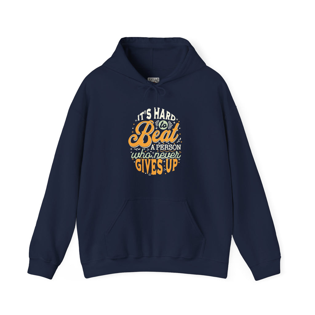 Never Gives Up Hoodie | Inspirational Retro Motivational Design | Cr8tive Designs