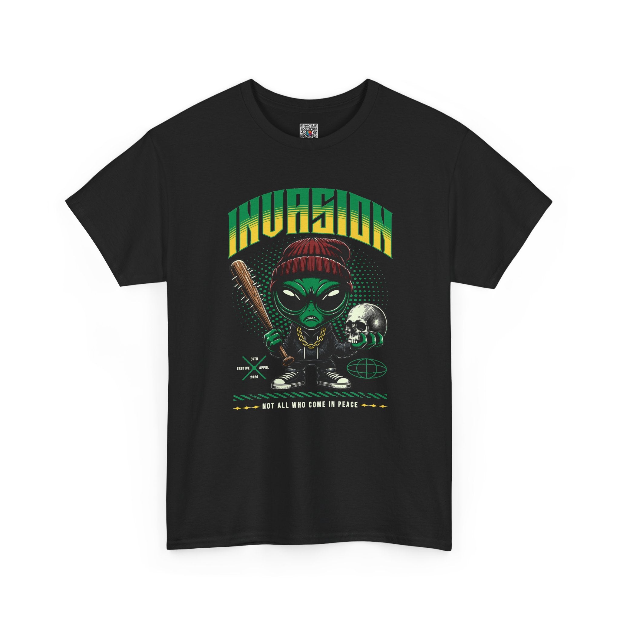 Invasion T-Shirt | Gangster Alien Streetwear Graphic Tee | Cr8tive Designs