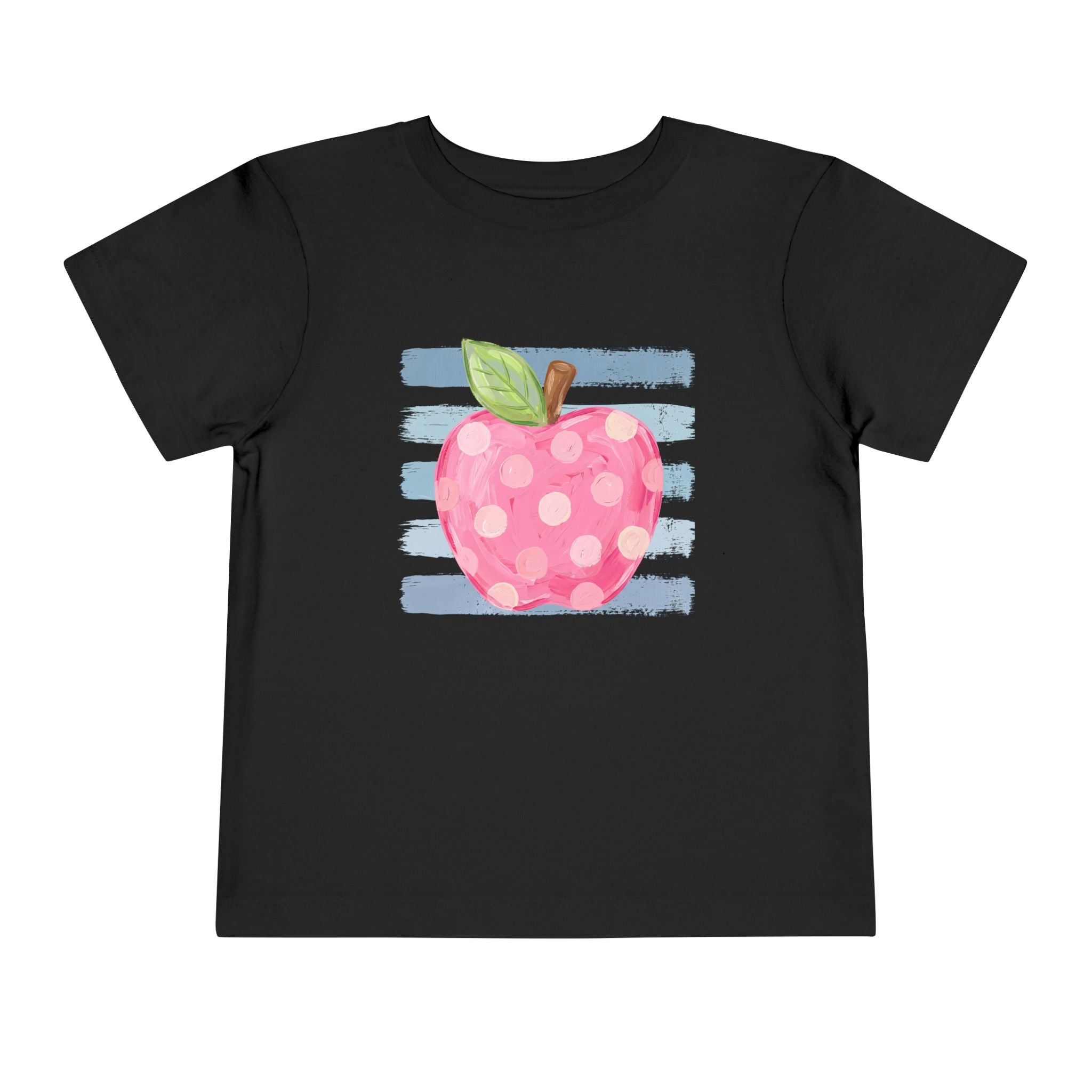 Pink Polka Dot Apple Toddler Tee | Back to School T-Shirt | Cr8tive Designs