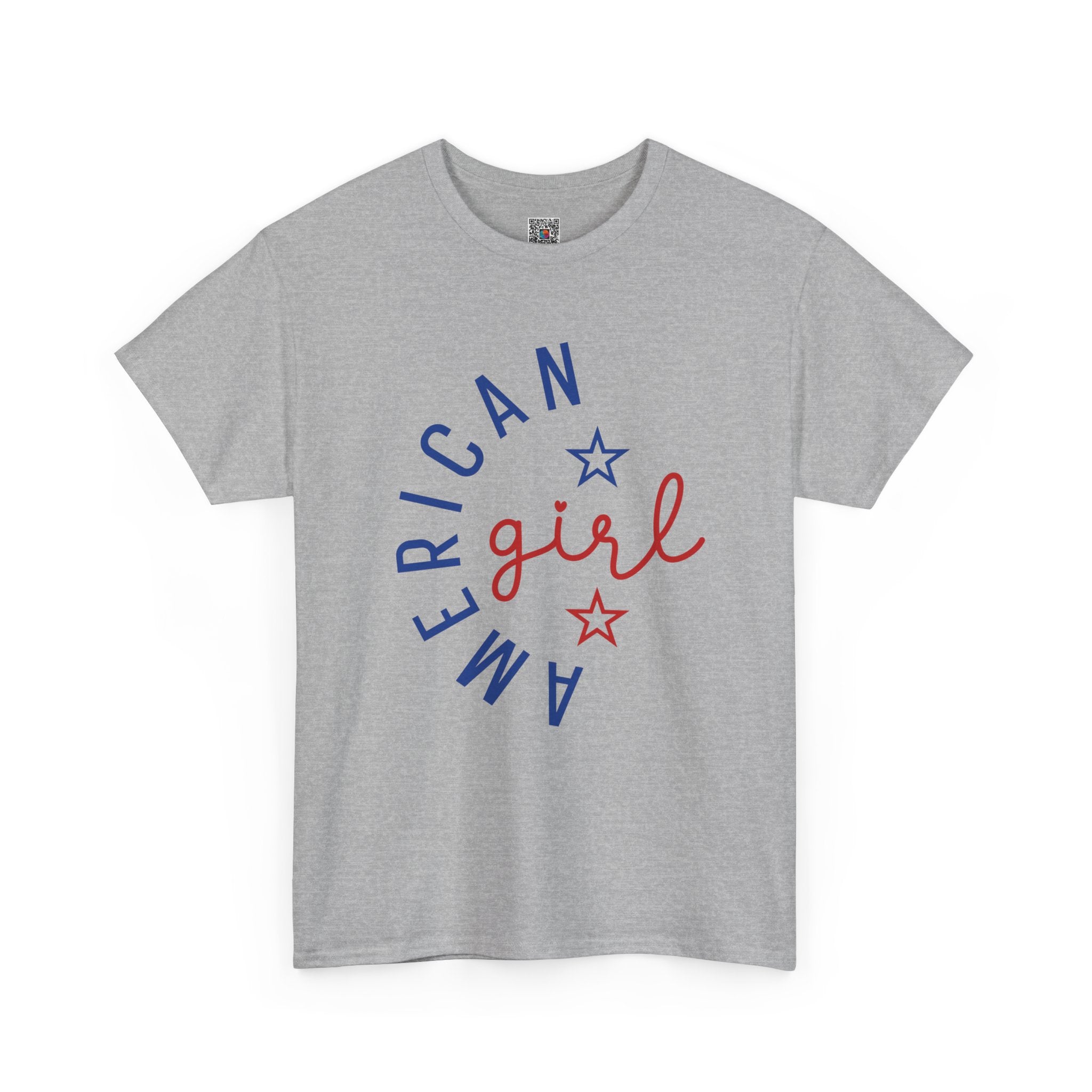 American Girl T-Shirt | Patriotic Red & Blue Star Tee| Cr8tive Designs