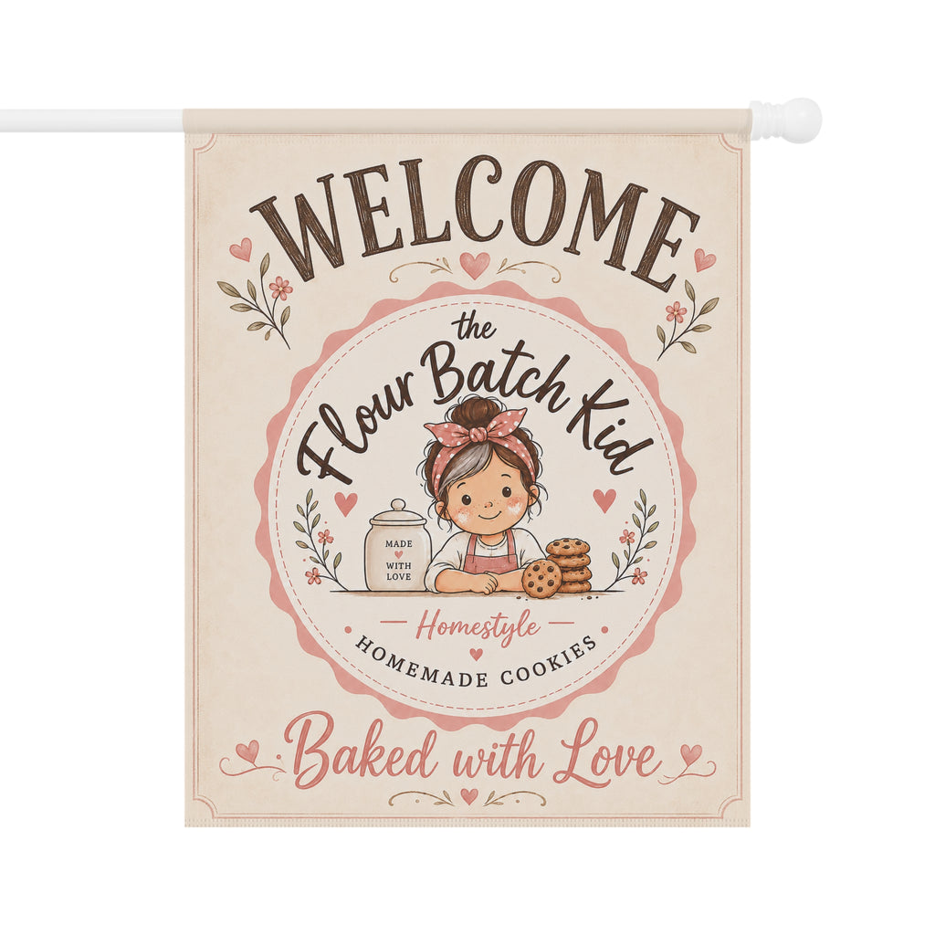 The Flour Batch Kid Welcome House Banner | Custom House Flag | Cr8tive Designs