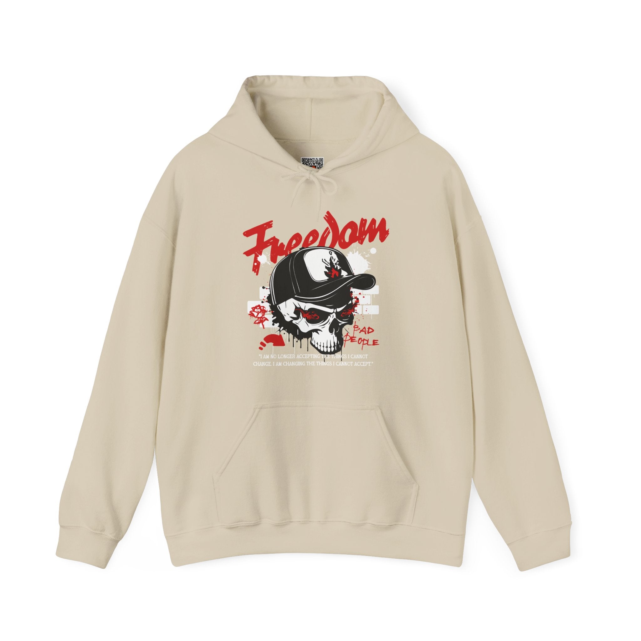 Freedom | Rebellious Skull Streetwear Hoodie | Cr8tive Designs