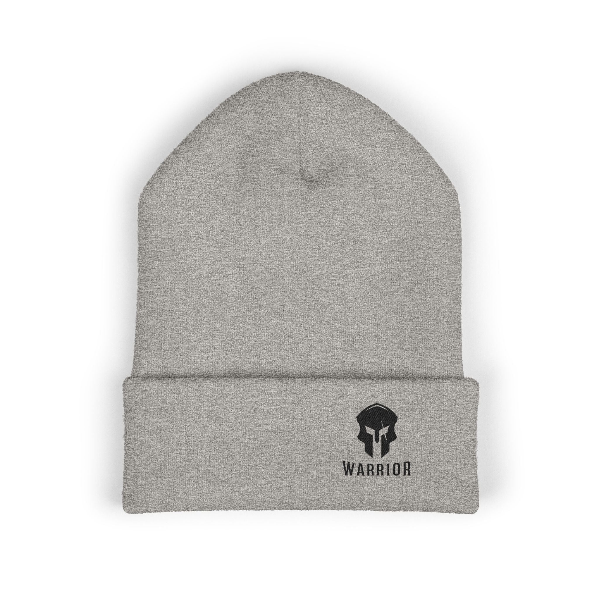 Warrior Skull Embroidered Cuffed Beanie