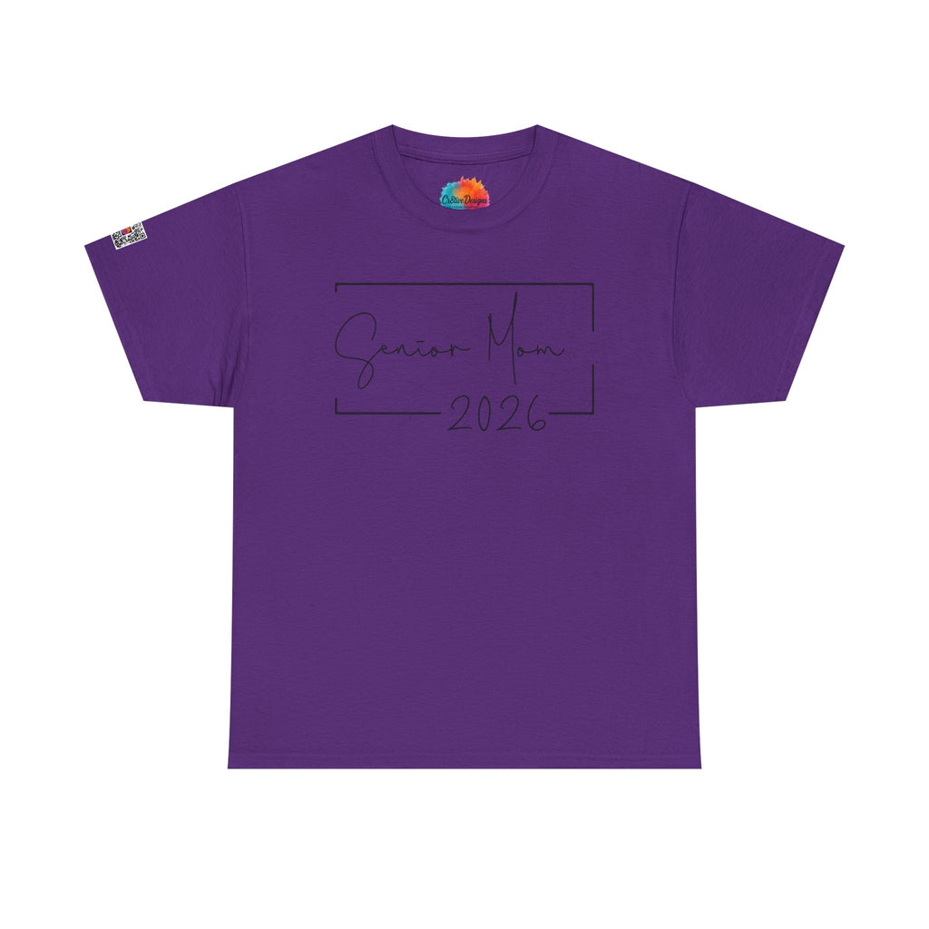 Senior Mom 2026 Script T-Shirt | Minimalist Graduation Tee | Class of 2026 Mom Shirt | Cr8tive Designs