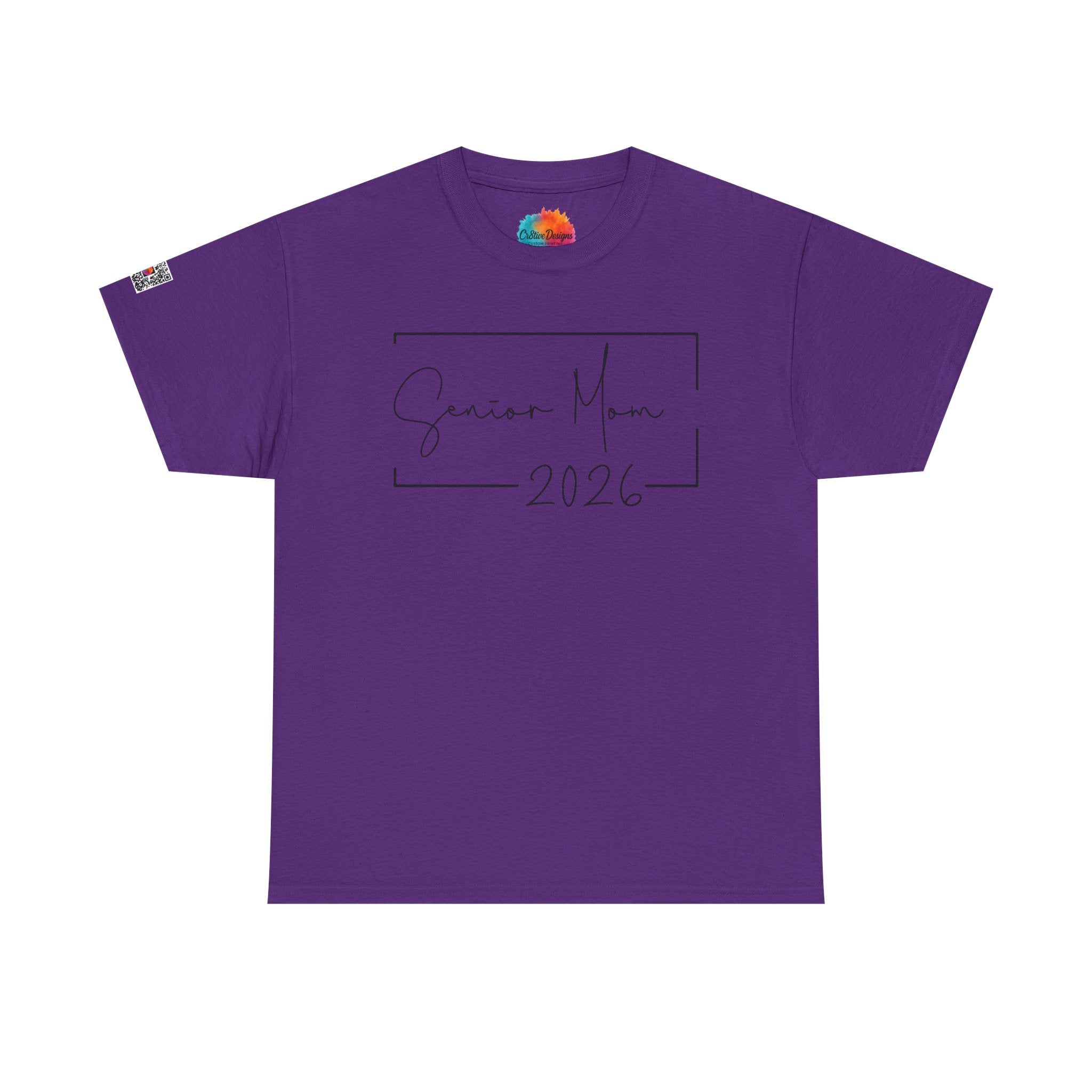 Senior Mom 2026 Script T-Shirt | Minimalist Graduation Tee | Class of 2026 Mom Shirt | Cr8tive Designs