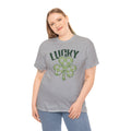 Lucky Checkerboard Shamrock T‑Shirt/Cr8tive Designs