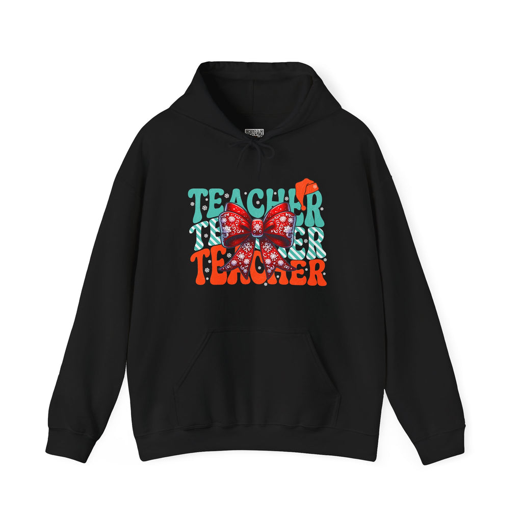 Teacher | Festive Christmas Bow Hoodie | Cr8tive Designs