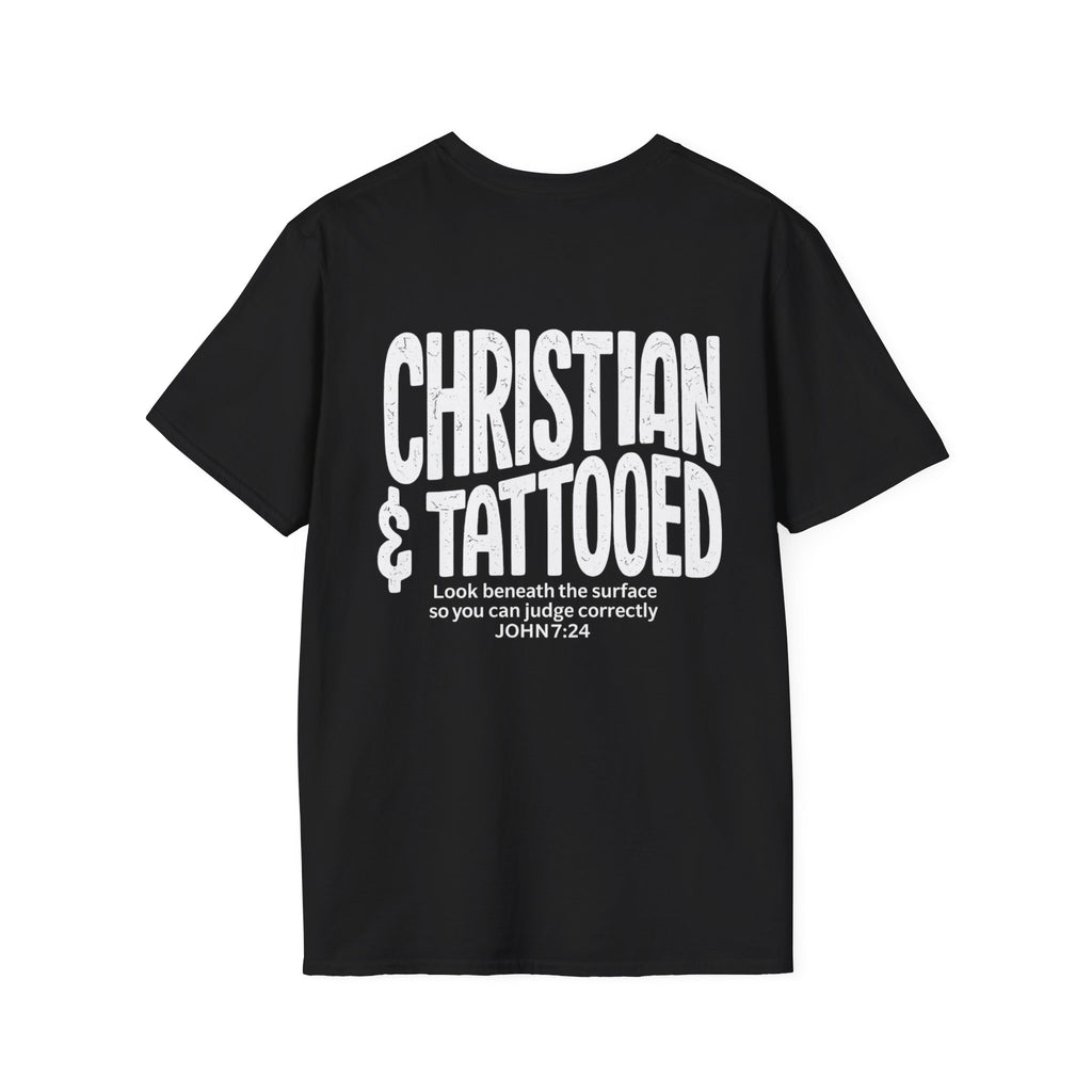 Christian & Tattooed | John 7:24 Scripture T-Shirt | Cr8tive Designs