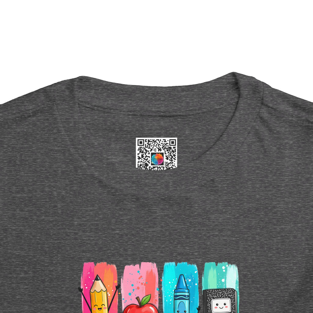 Back-to-School Buddies Toddler Tee | Colorful School Supplies T-Shirt | Cr8tive Designs