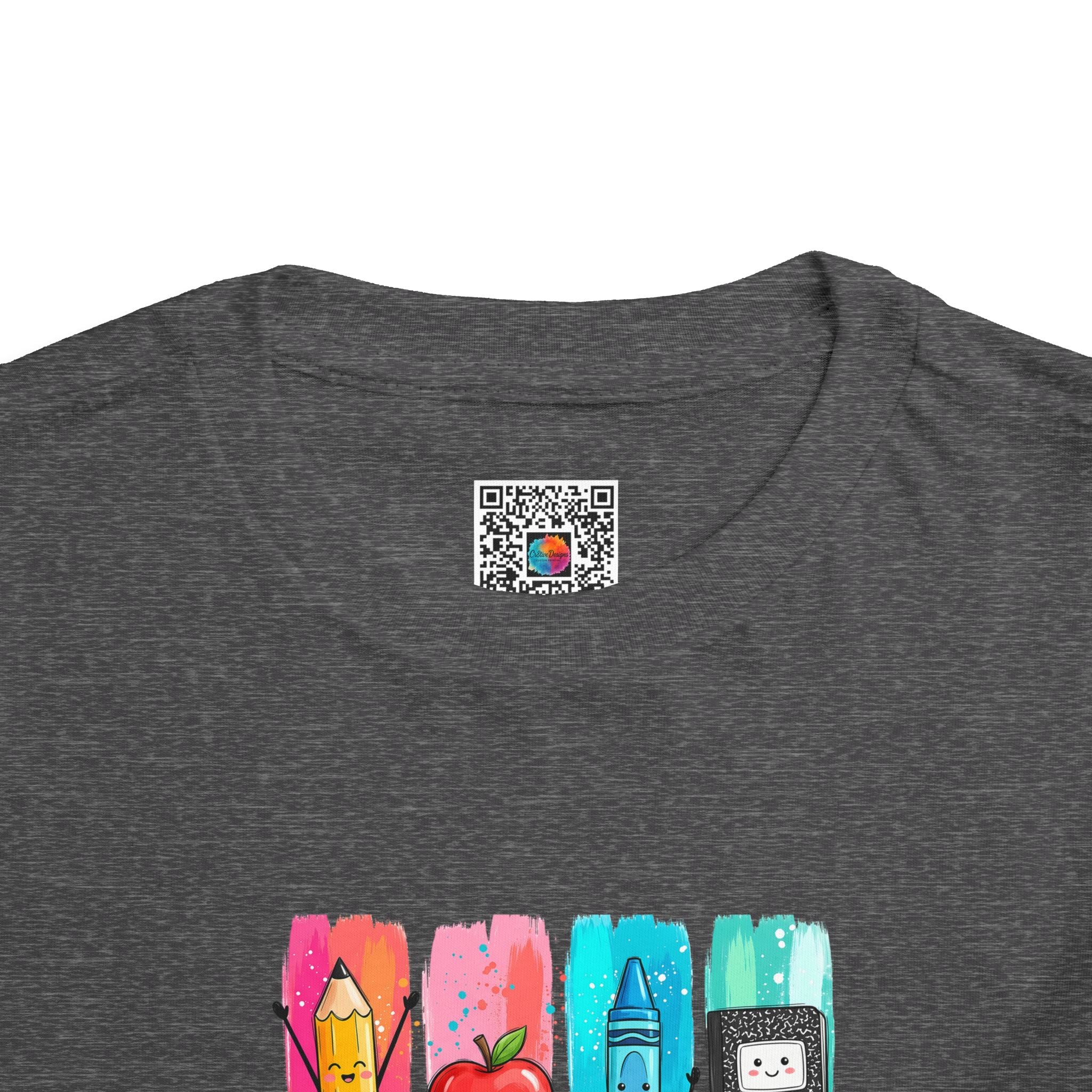 Back-to-School Buddies Toddler Tee | Colorful School Supplies T-Shirt | Cr8tive Designs