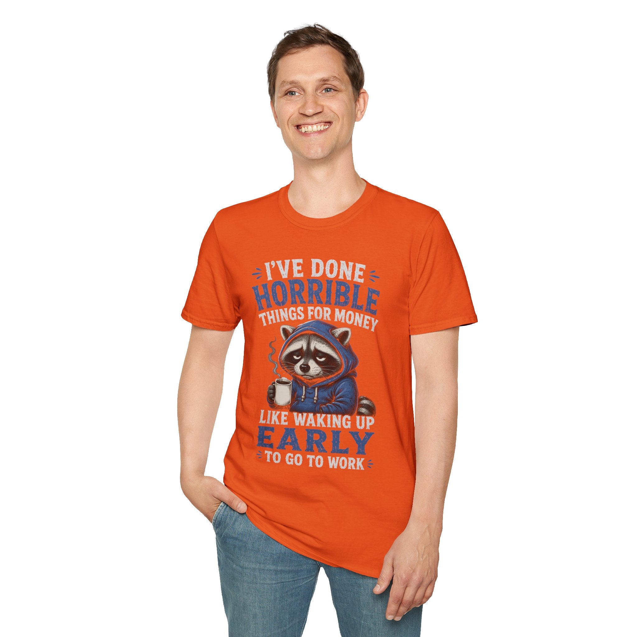 I've Done Horrible Things For Money Raccoon T-Shirt | Funny Sarcastic Graphic | Cr8tive Designs