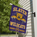 Slater Wildcats Purple & Gold House Flag | School Spirit House Flag | Cr8tive Designs