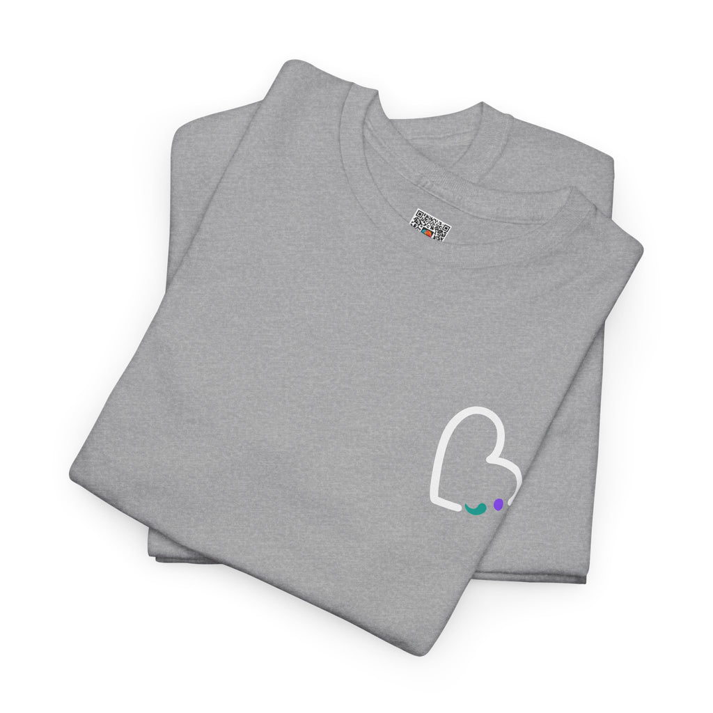 Heart Semicolon Pocket Print T-Shirt | Mental Health Awareness Graphic Tee | Cr8tive Designs