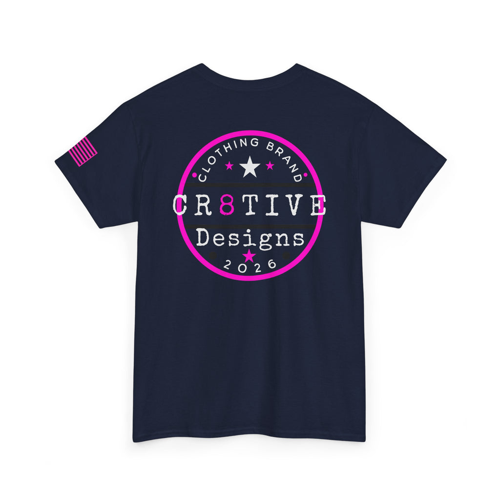 Hot Pink Logo Badge Graphic Tee/Cr8tive Designs