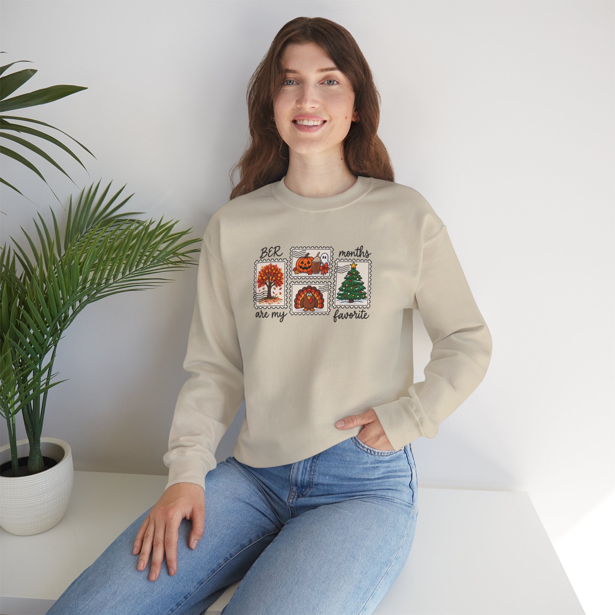 BER Months Are My Favorite Sweatshirt | Holiday Stamps Fall & Winter Crewneck | Cr8tive Designs