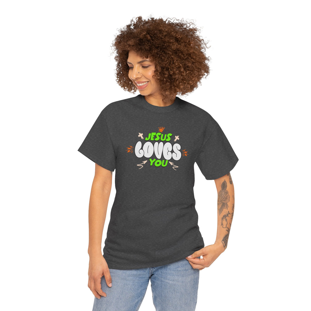 Jesus Loves You T-Shirt | Retro Bubble Gospel Tee | Cr8tive Designs
