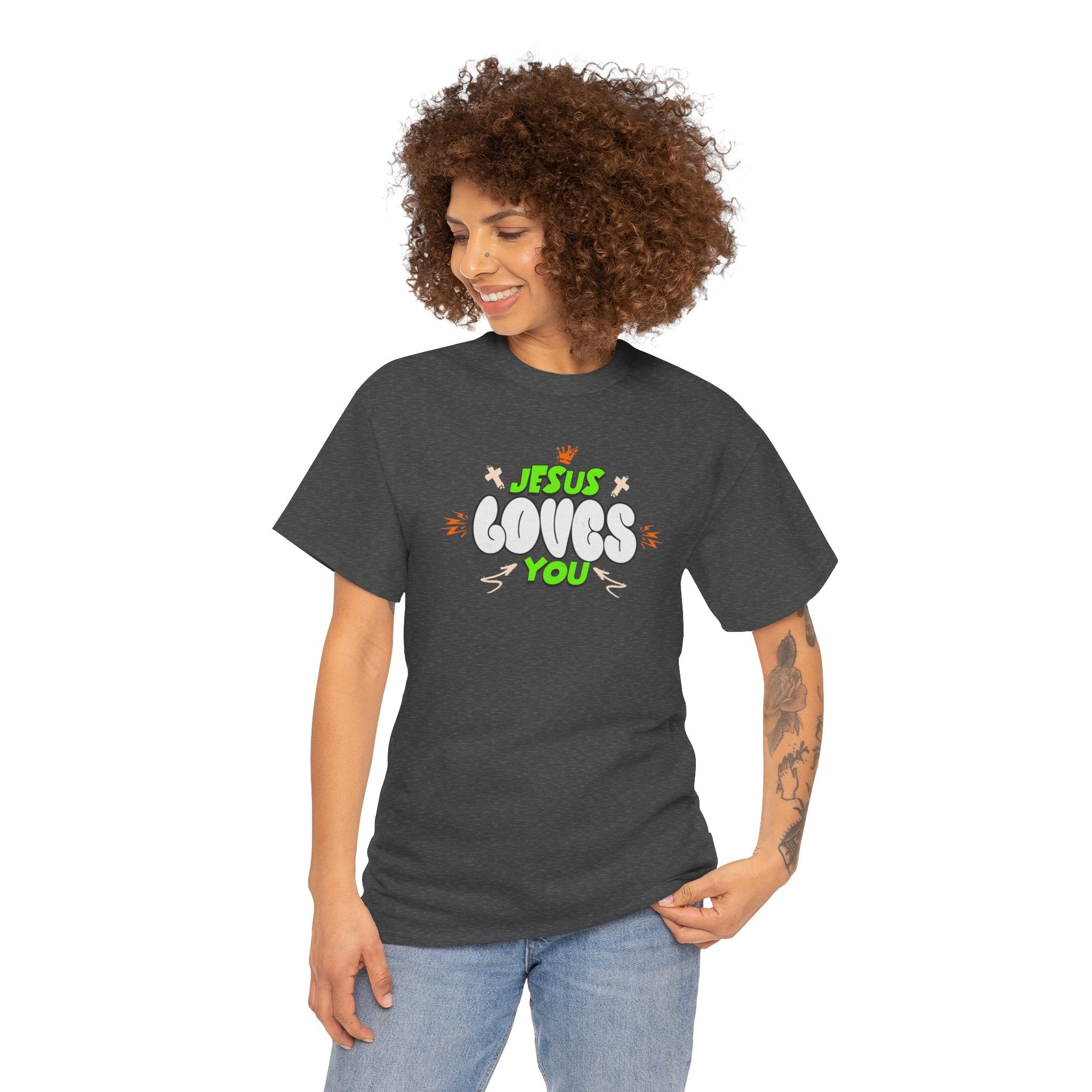 Jesus Loves You T-Shirt | Retro Bubble Gospel Tee | Cr8tive Designs