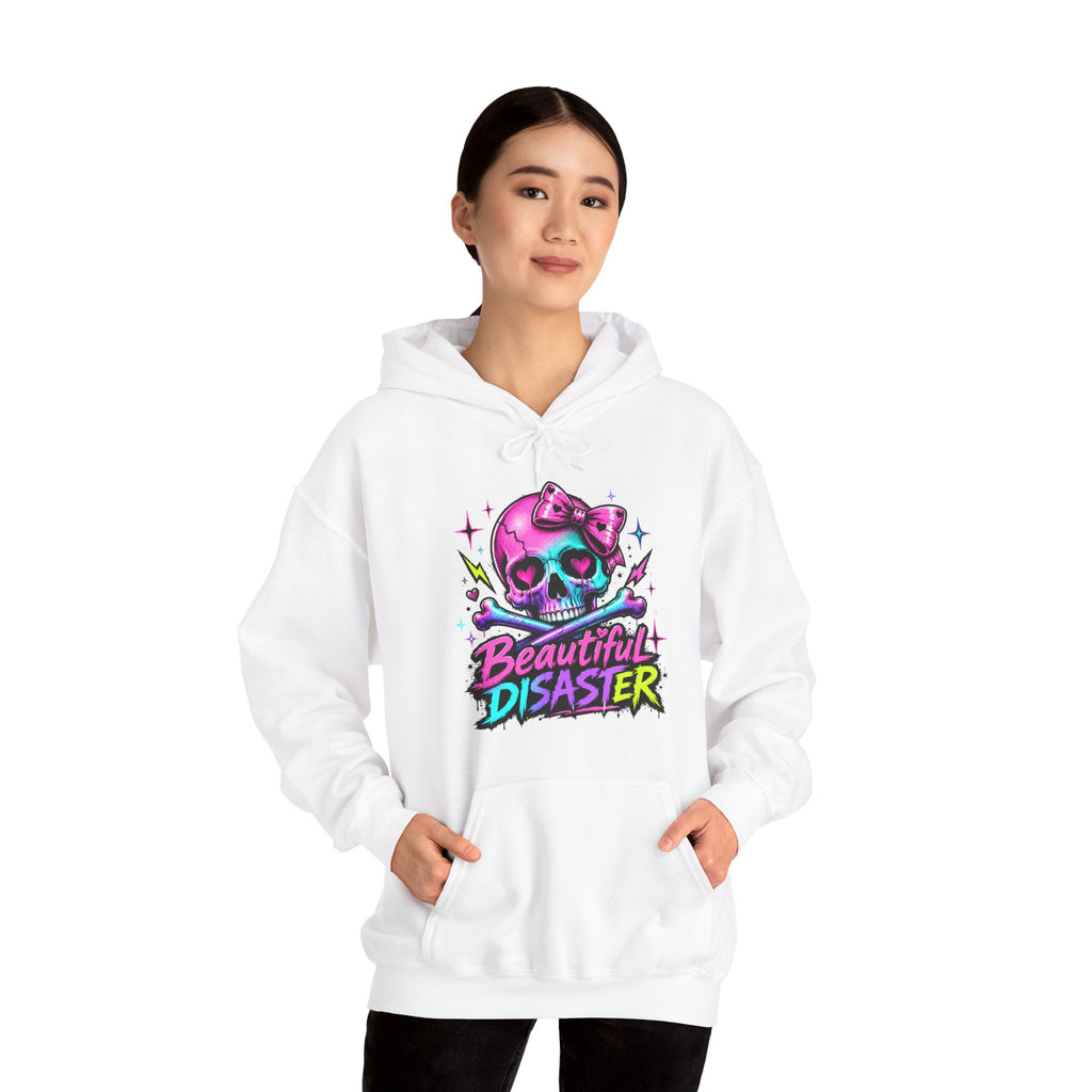 Beautiful Disaster | Colorful Edgy Skull Hoodie | Cr8tive Designs