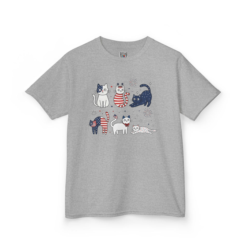 Kids Patriotic Cat Tee | Cute Americana Animal Design | Cr8tive Designs