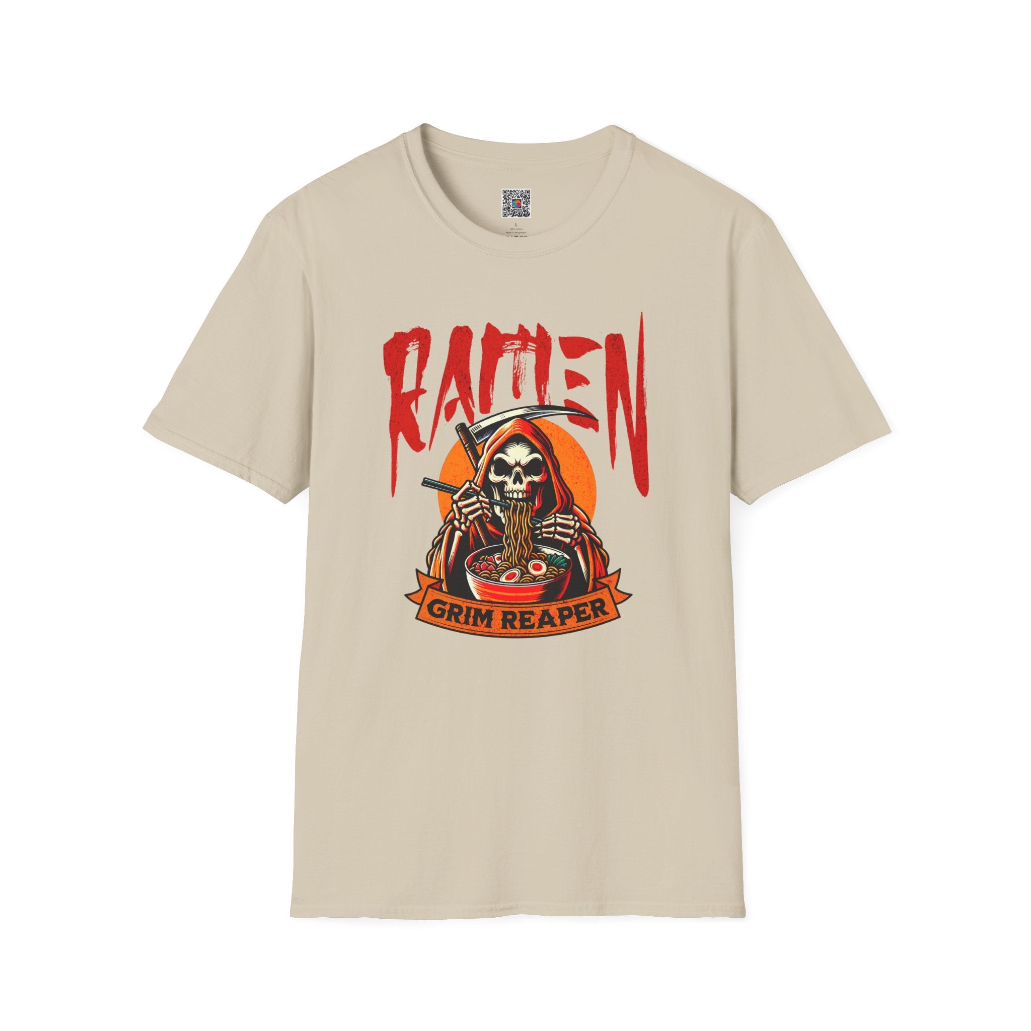 Ramen Grim Reaper T-Shirt | Skull Noodle Lover Tee | Cr8tive Designs