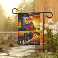 Farmhouse Welcome Tractor Garden Flag | Country Farm Decor | Cr8tive Designs