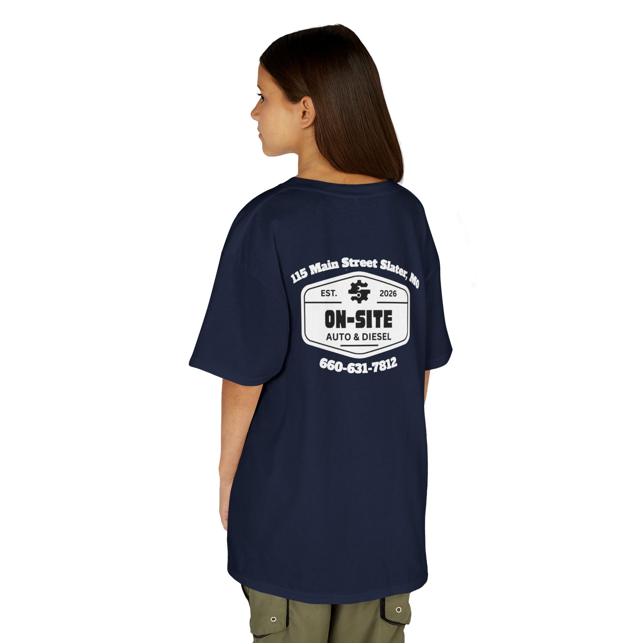 On-Site Auto & Diesel Custom Business Youth T-Shirt | Automotive Workwear | Cr8tive Designs