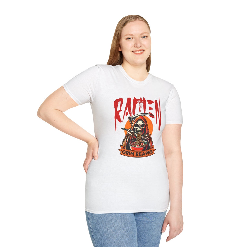Ramen Grim Reaper T-Shirt | Skull Noodle Lover Tee | Cr8tive Designs