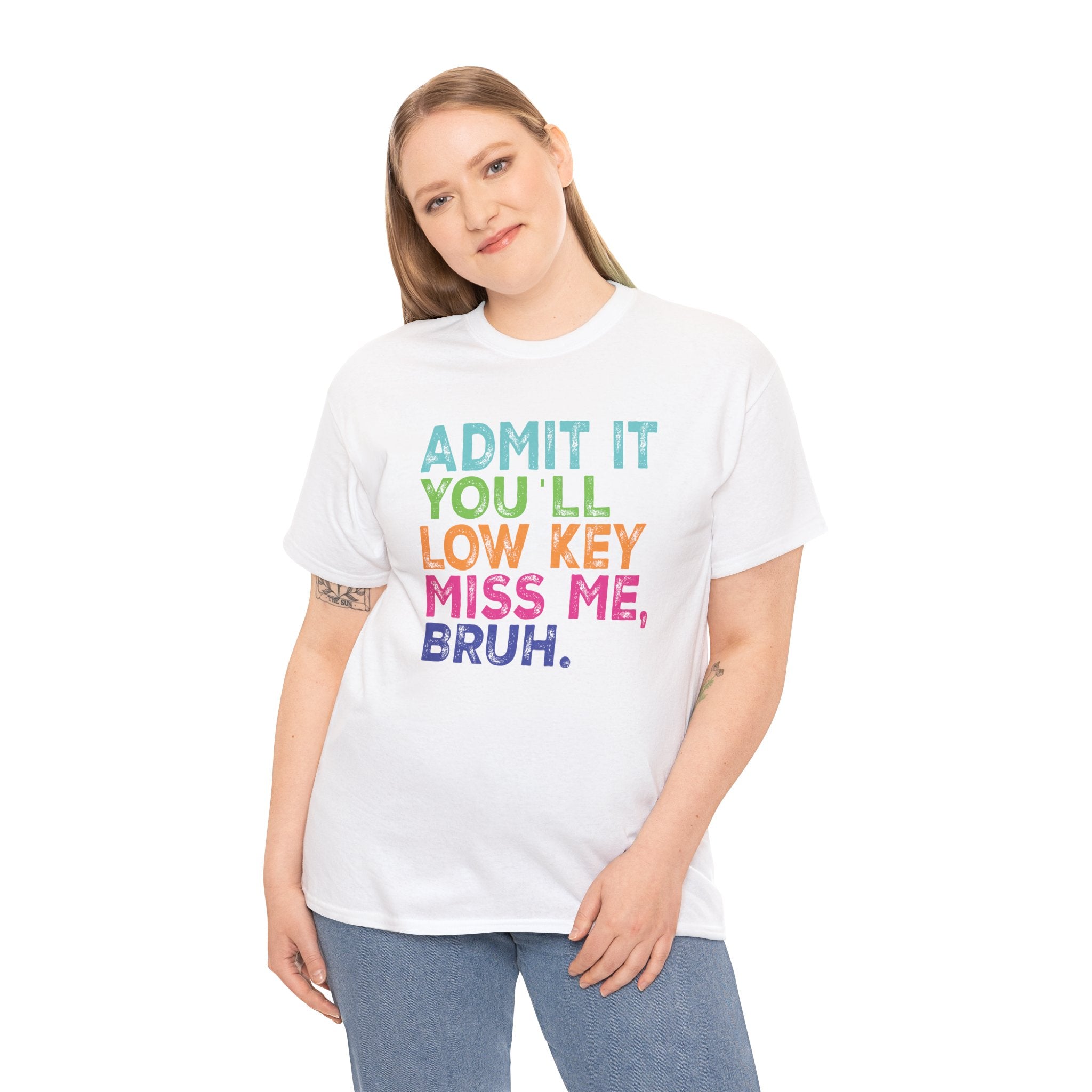 ADMIT IT YOU’LL MISS ME BRUH T-SHIRT | FUNNY TEACHER SUMMER BREAK SHIRT | LAST DAY OF SCHOOL SHIRT | CR8TIVE DESIGNS