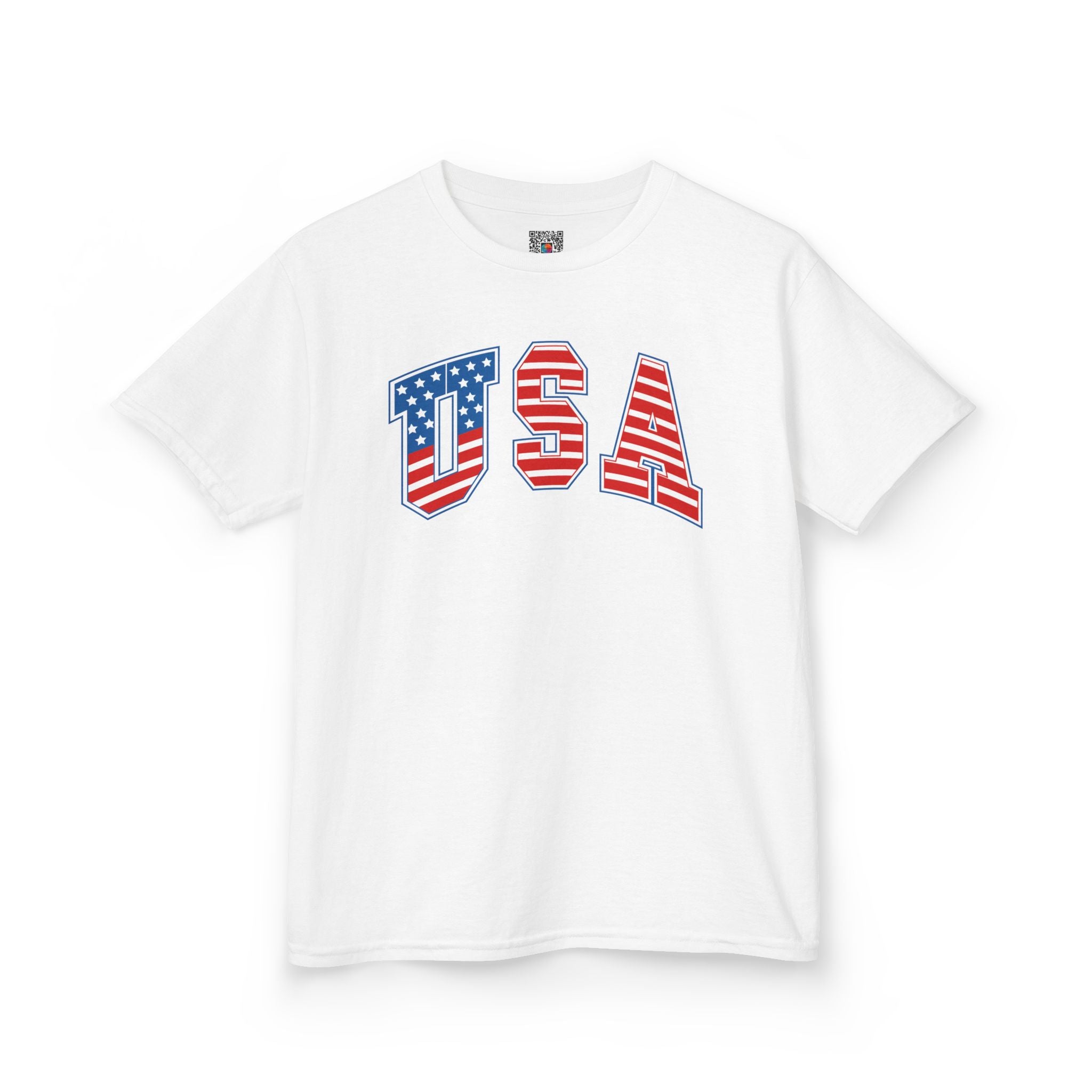 Kids USA Flag Tee | Patriotic Front and Back Design | Cr8tive Designs