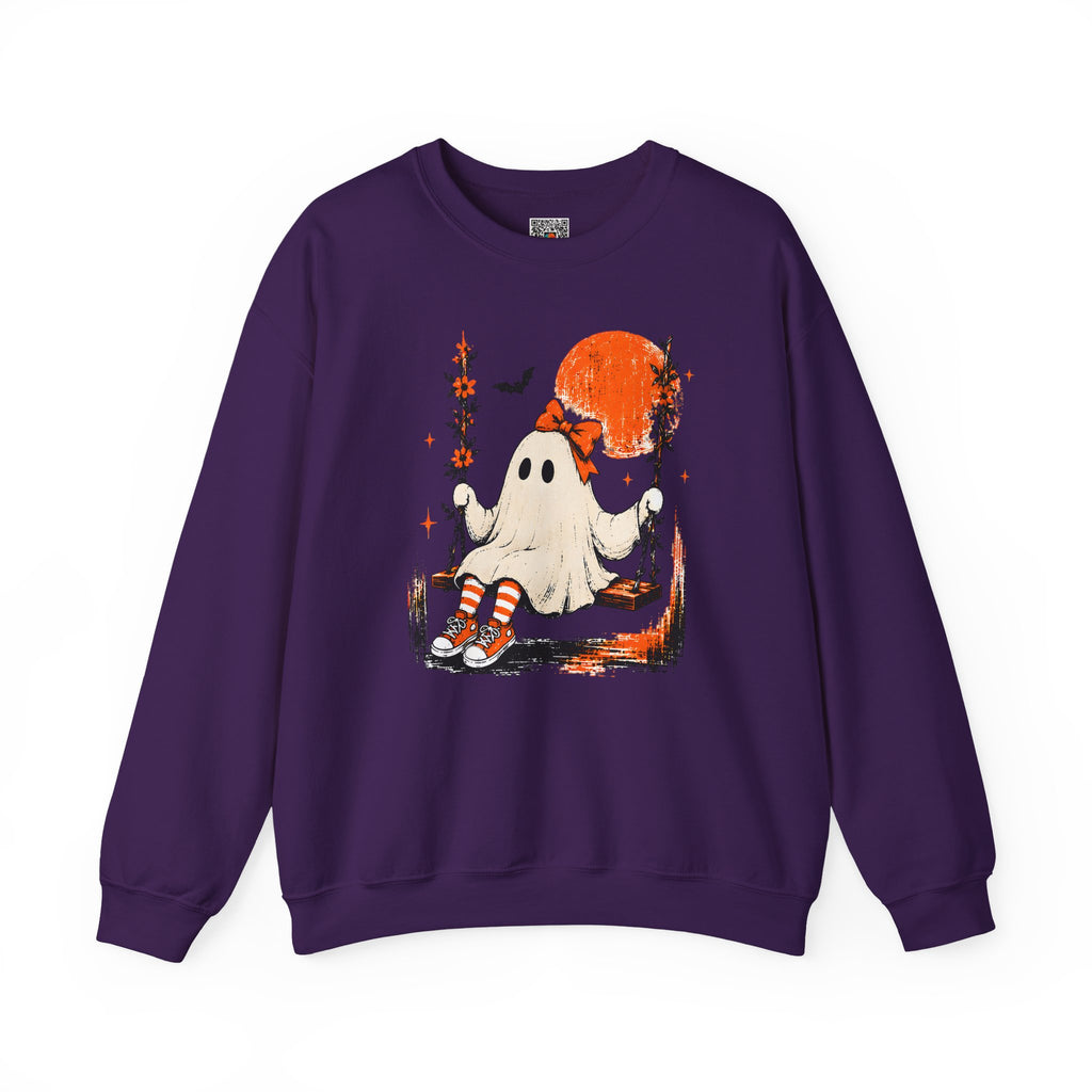 Vintage Swing Ghost Sweater| Cute Autumn Halloween Crewneck Sweater | Cr8tive Designs