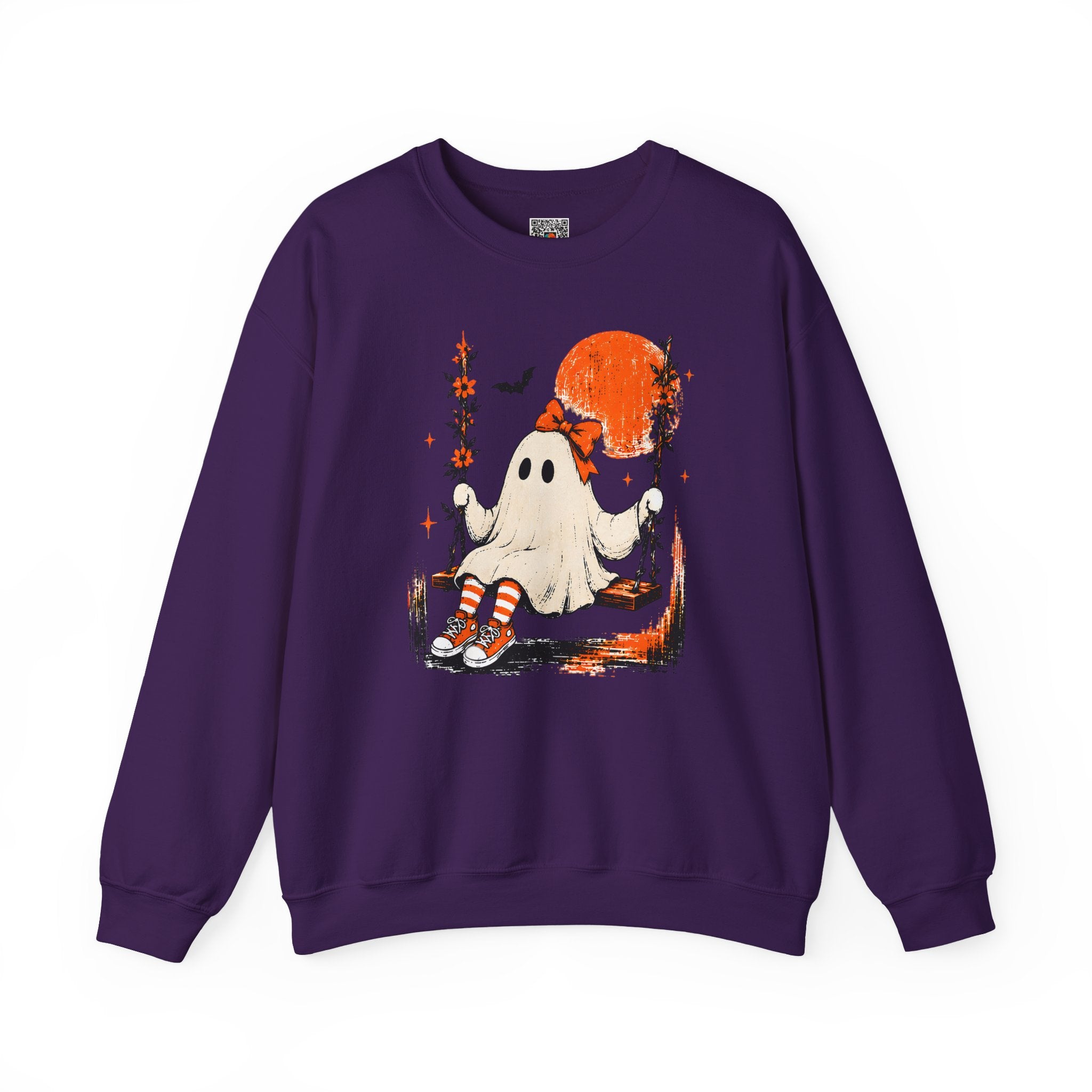 Vintage Swing Ghost Sweater| Cute Autumn Halloween Crewneck Sweater | Cr8tive Designs