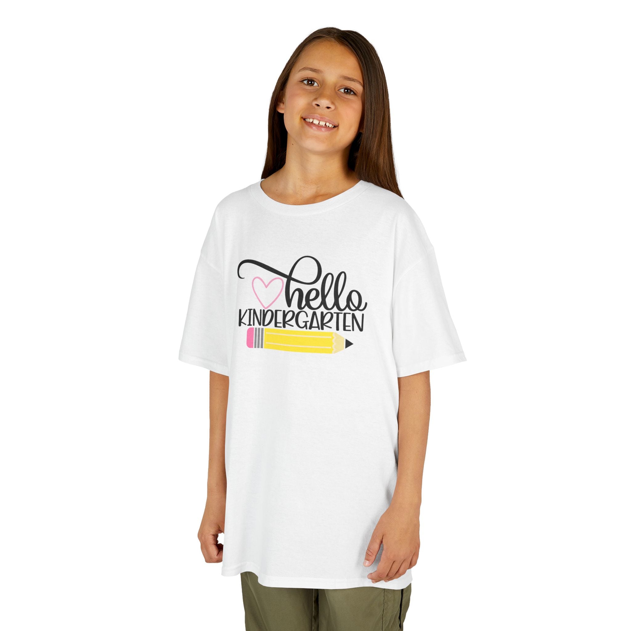 Hello Kindergarten Youth Tee | First Day of School Pencil T-Shirt | Cr8tive Designs