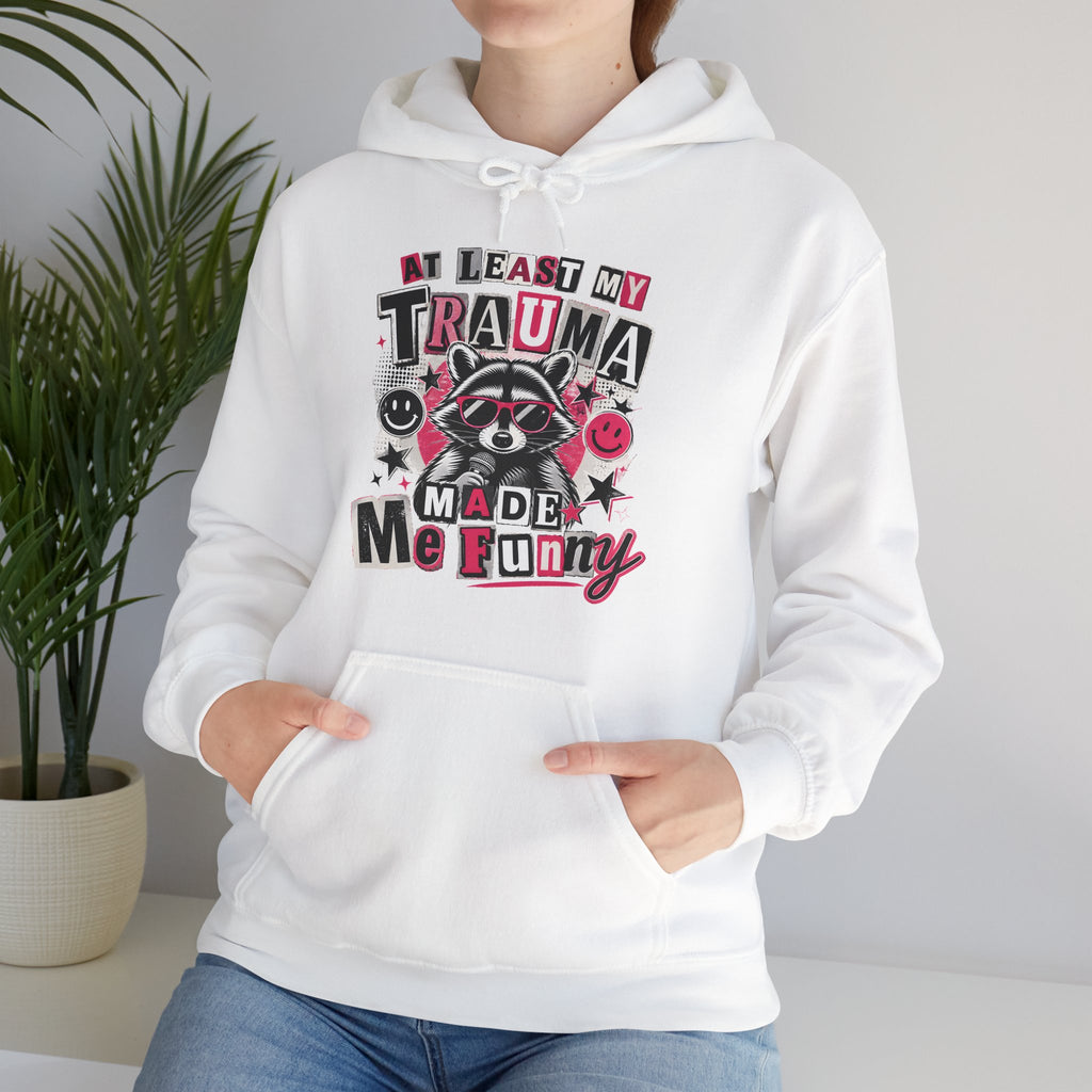 At Least My Trauma Made Me Funny | Sarcastic Raccoon Hoodie | Cr8tive Designs
