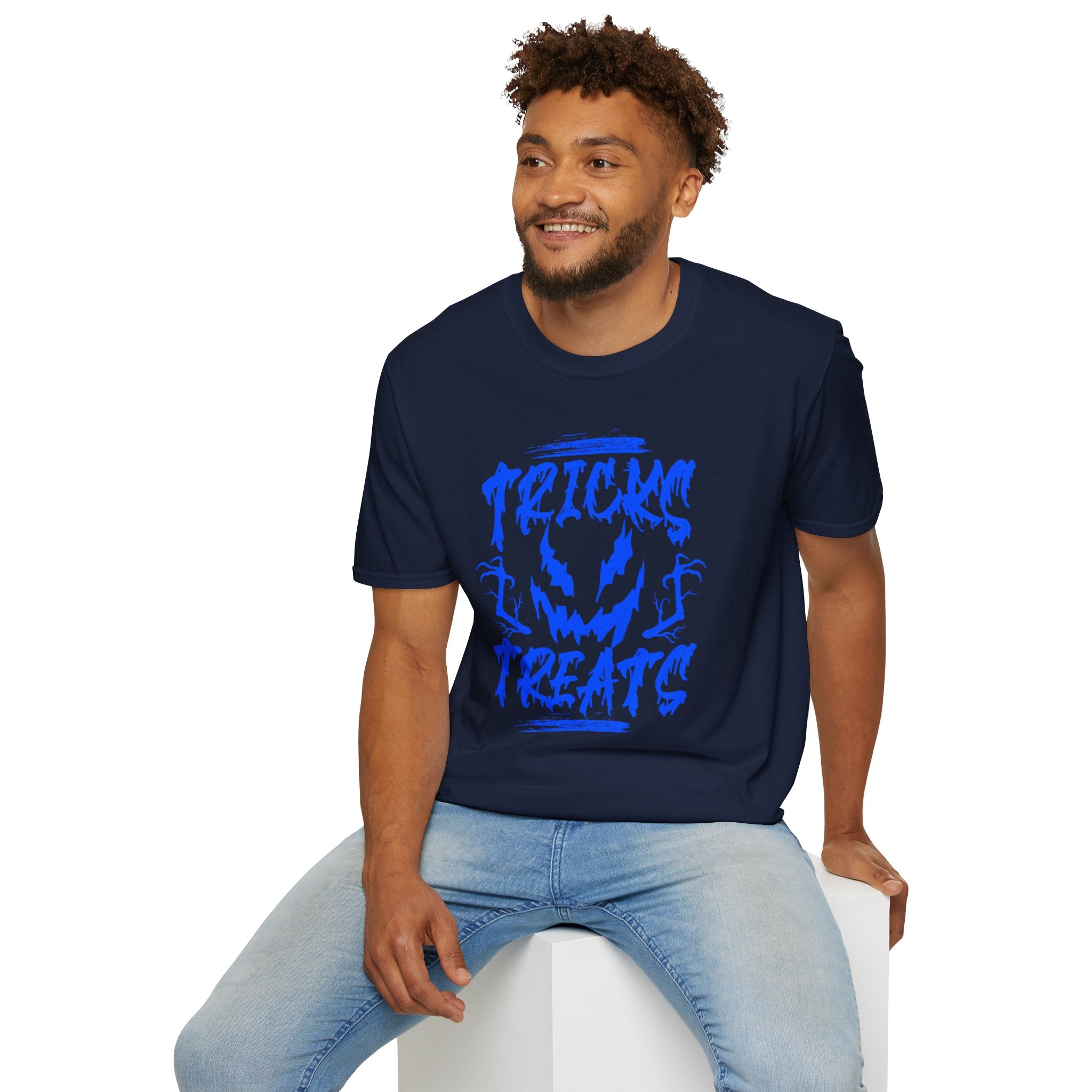 Tricks & Treats Halloween T‑Shirt | Spooky Jack-O'-Lantern Graphic Tee | Cr8tive Designs