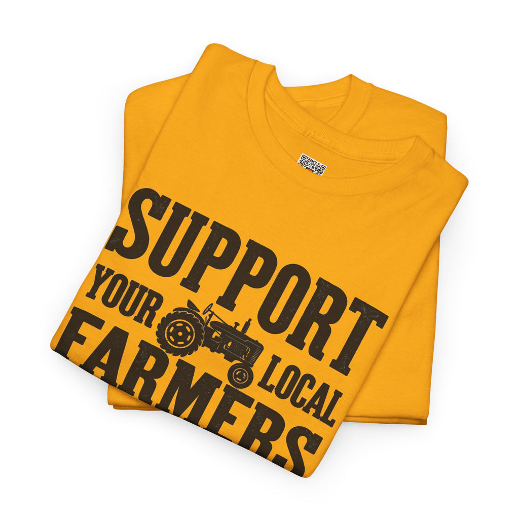 Support Your Local Farmers T-Shirt | Rustic Tractor Agriculture Graphic Tee | Cr8tive Designs