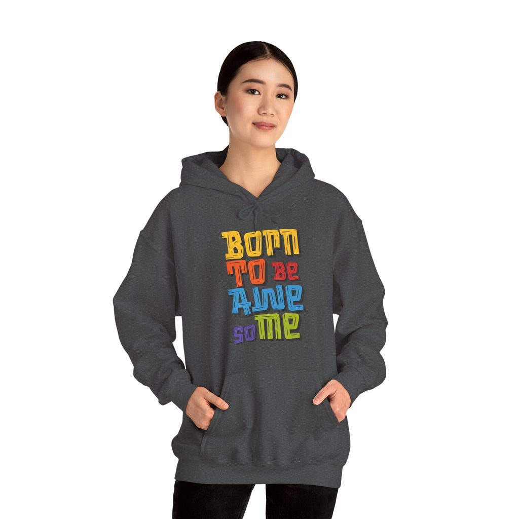 Born to Be Awesome | Colorful Retro Hoodie | Cr8tive Designs