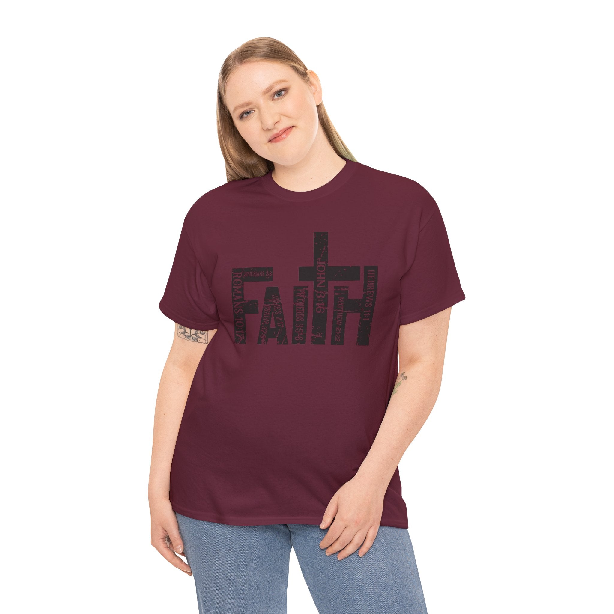 Faith – Minimalist Christian Cross Graphic T-Shirt | Cr8tive Designs