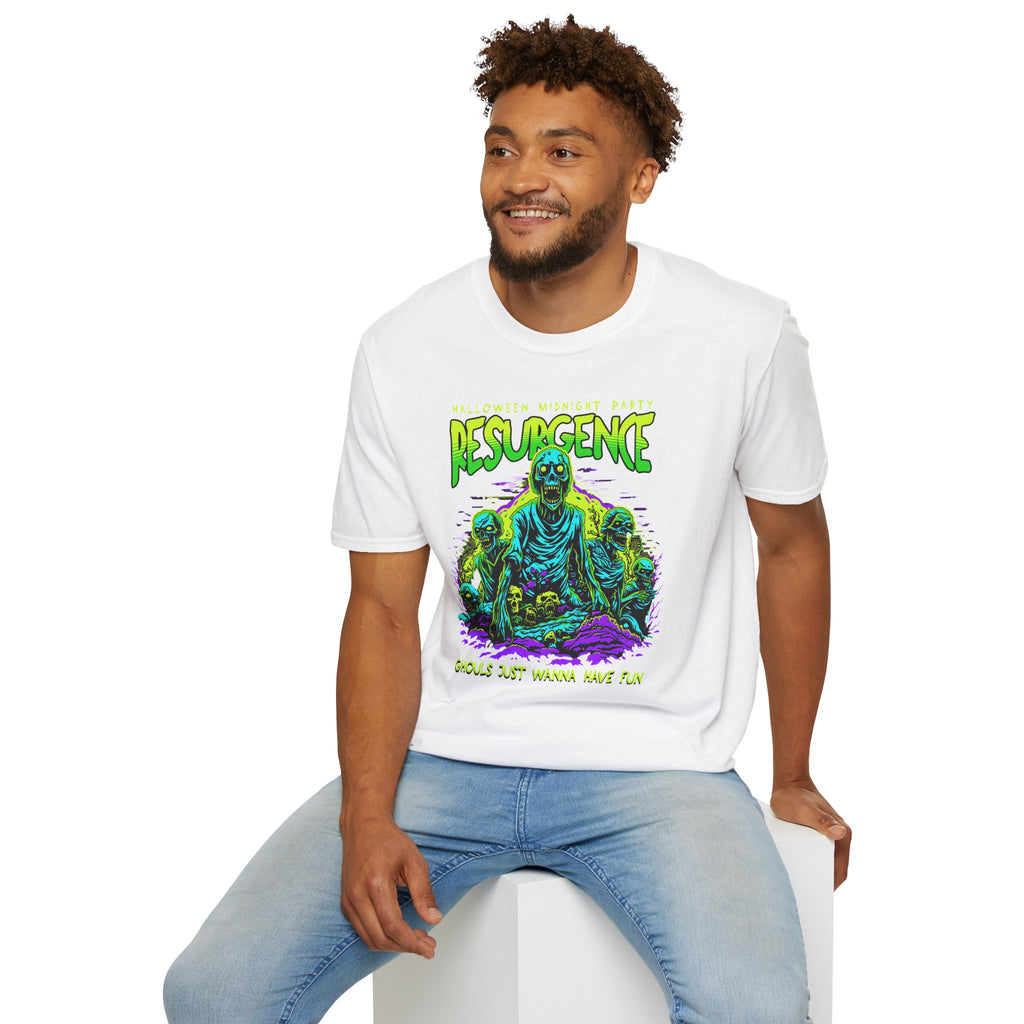 Resurgence Zombie Graphic T-Shirt | Neon Horror Halloween Tee | Cr8tive Designs