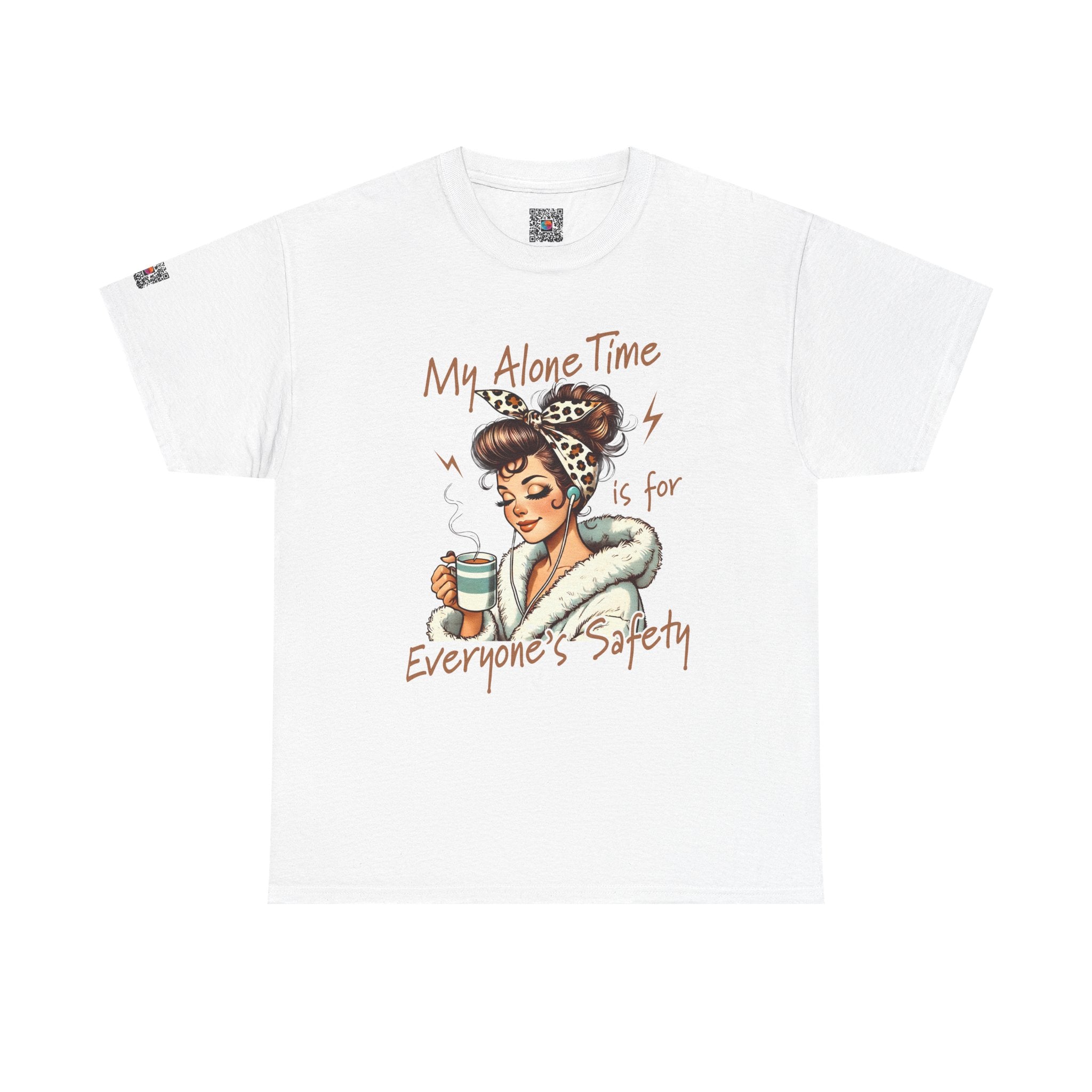 My Alone Time Is for Everyone’s Safety Graphic Tee – Funny Mom Life Shirt, Coffee Humor, Retro Style | Cr8tive Designs