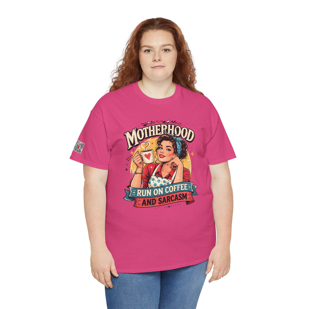 Funny Mom Life Graphic Tee | Motherhood Coffee & Sarcasm Shirt | Retro Mom Shirt | Cr8tive Designs