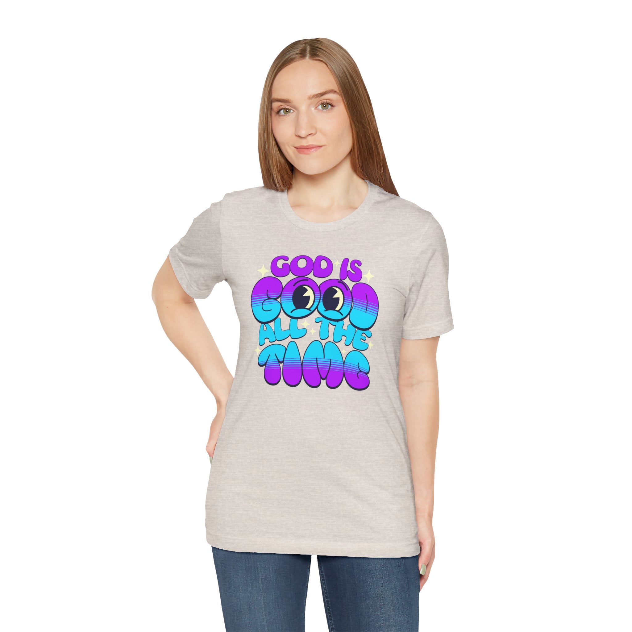 God Is Good All The Time T-Shirt | Retro Bubble Faith Tee | Cr8tive Designs