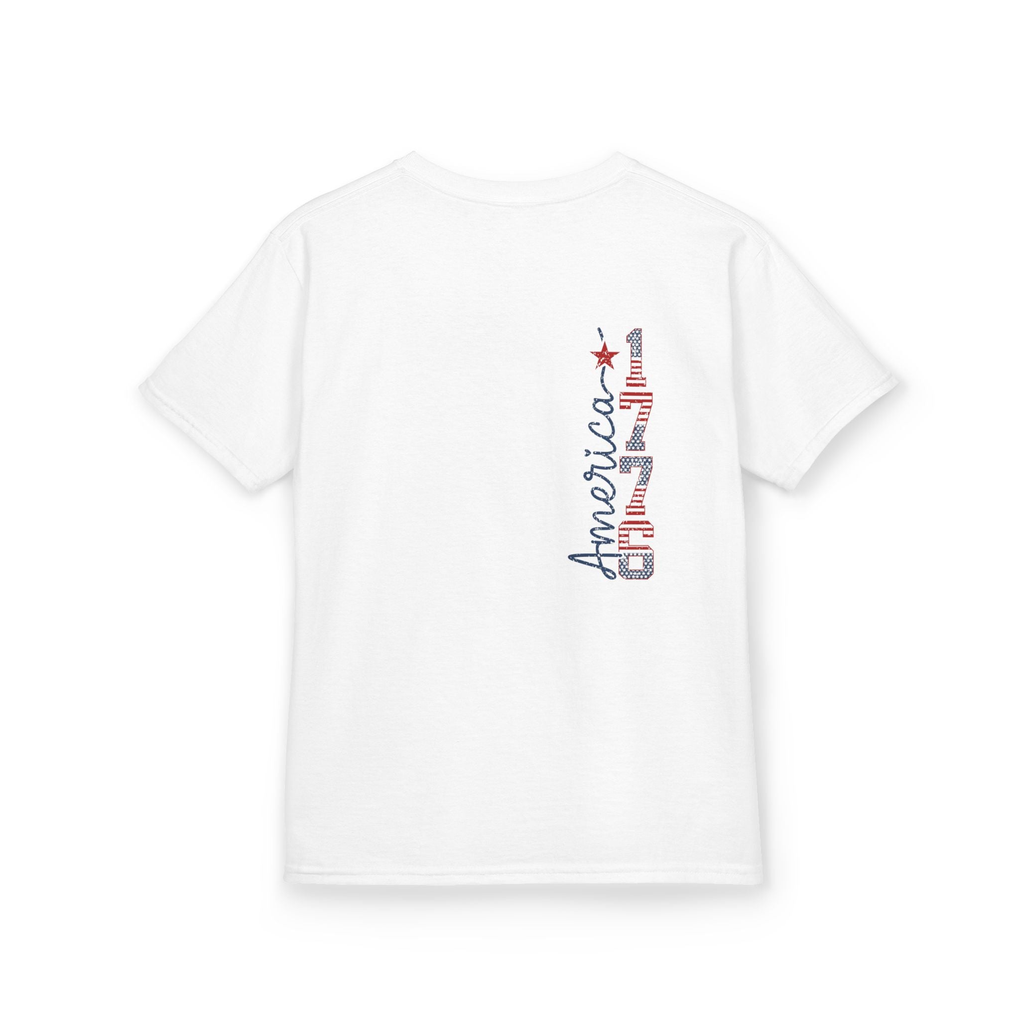 Kids USA Flag Tee | Patriotic Front and Back Design | Cr8tive Designs