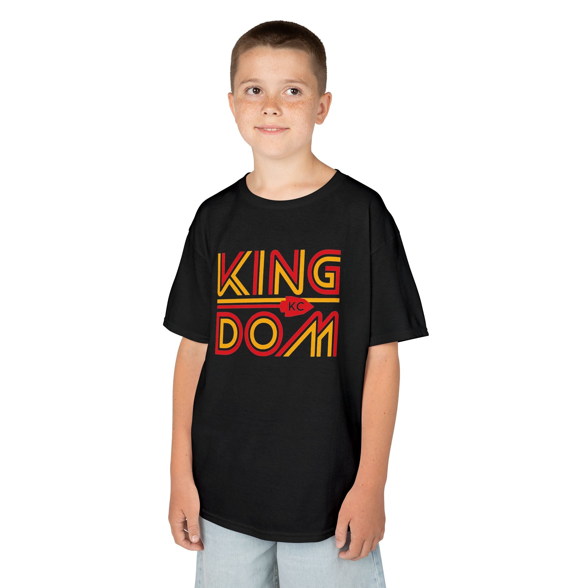 KC Kingdom Arrowhead Youth T-Shirt | Football Fan Youth Apparel Tee | Cr8tive Designs