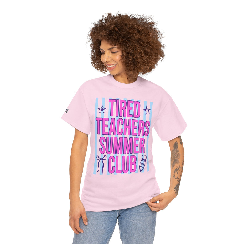 Tired Teachers Summer Club T‑Shirt | Funny Teacher Summer Shirt | Cr8tive Designs