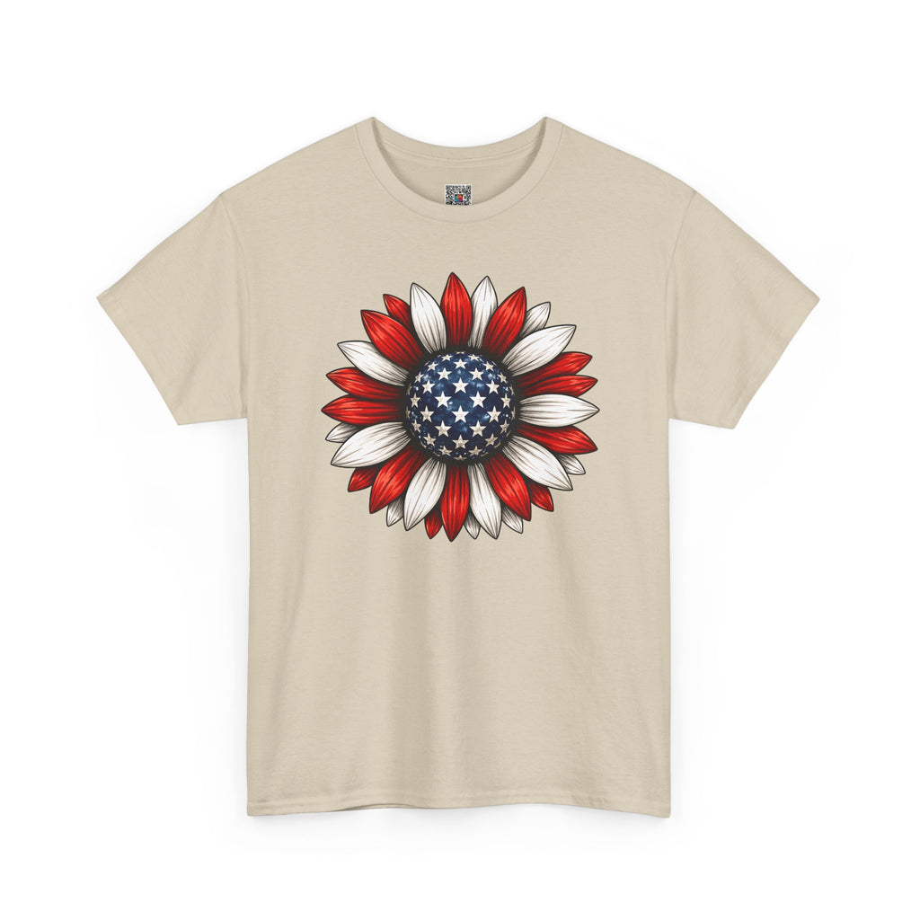 Patriotic Sunflower| American Flag Floral Tee for 4th of July| Cr8tive Designs